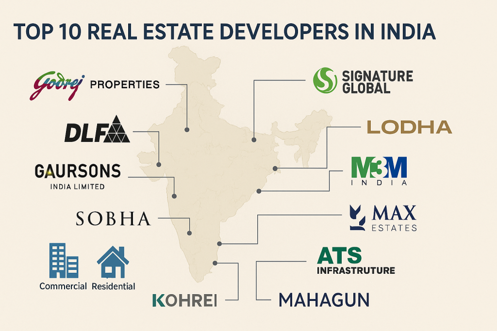 Top real estate developers in India